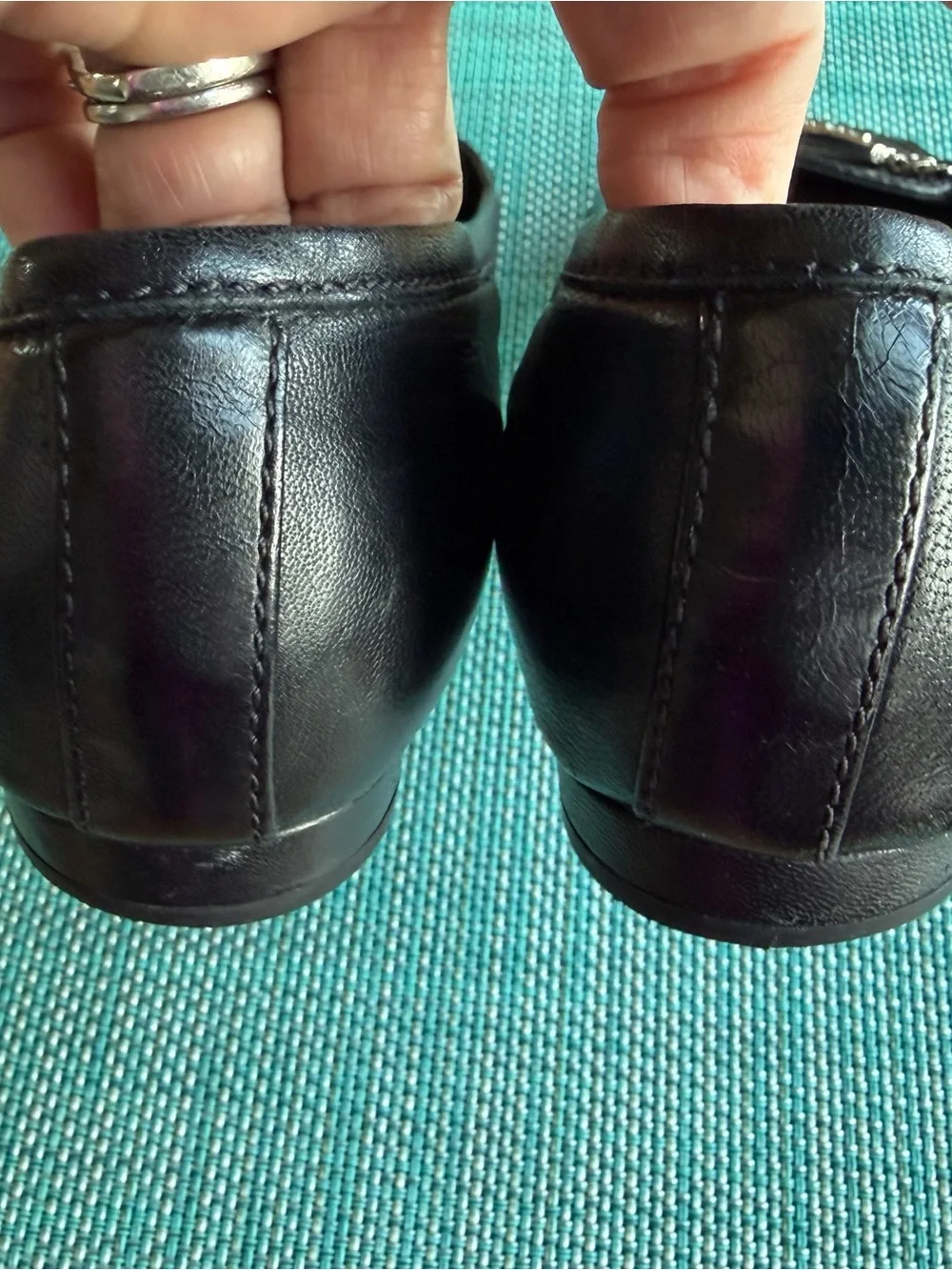 CHANEL black calf